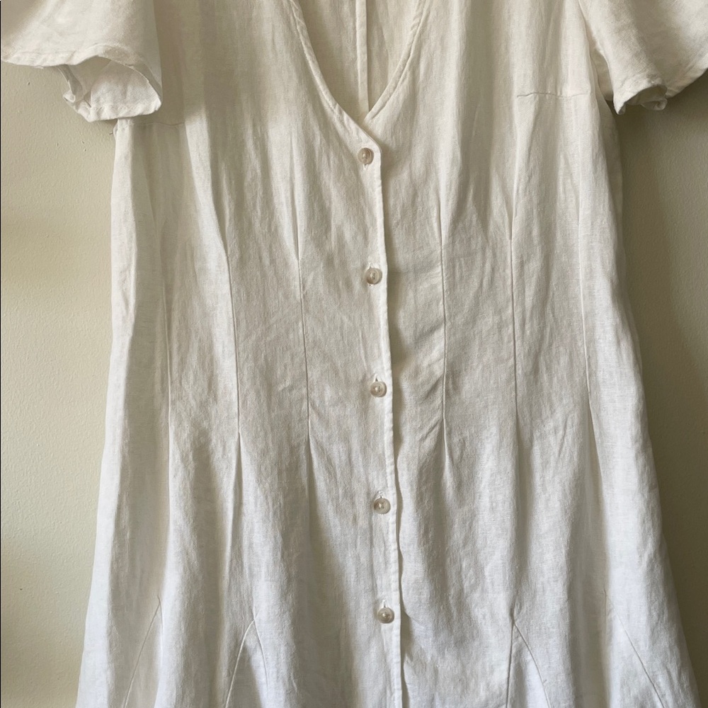 Universal Thread White Button-Front Midi Dress - Picture 3 of 9